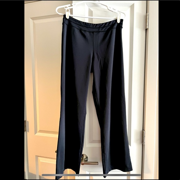 AVIA Mid Rise Straight Leggings Seamless Activewear Solid Black Medium - Picture 1 of 2